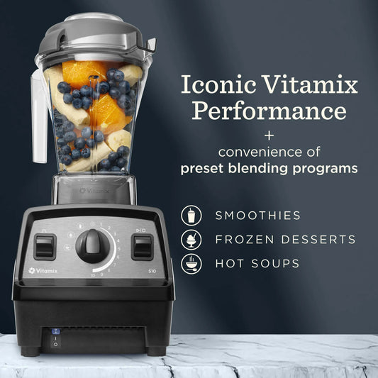 Vitamix Propel Series 510 Blender, 48 Oz Self-Cleaning Container, Stainless-Steel Blades, 3 Blending Programs for Smoothies, White