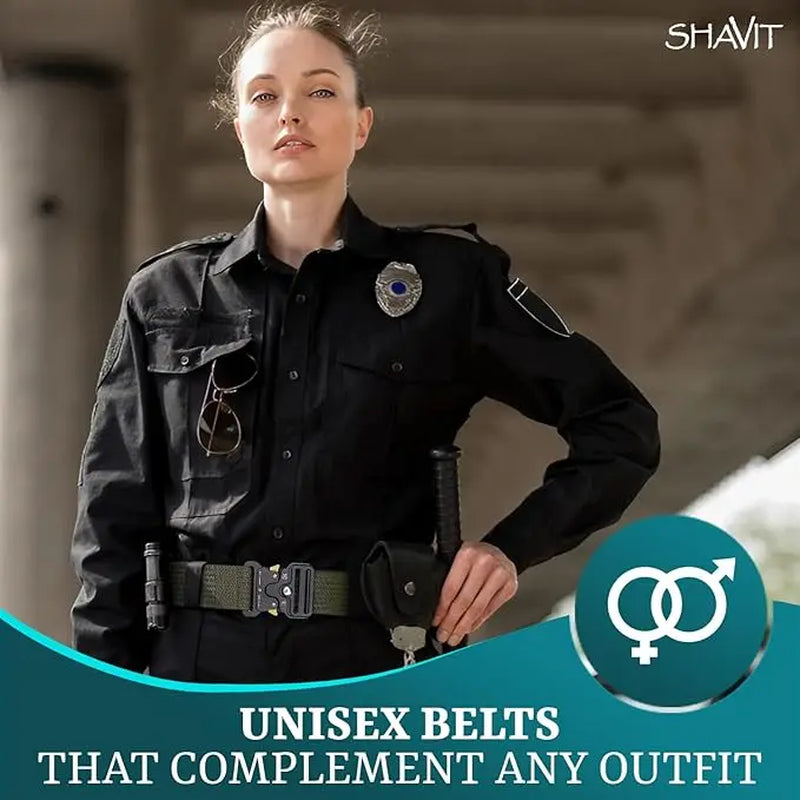 Men'S Tactical Belt, Rigger Belt, Utility Nylon Web Waist Work Belt for Men with V-Ring Quick-Release Buckle