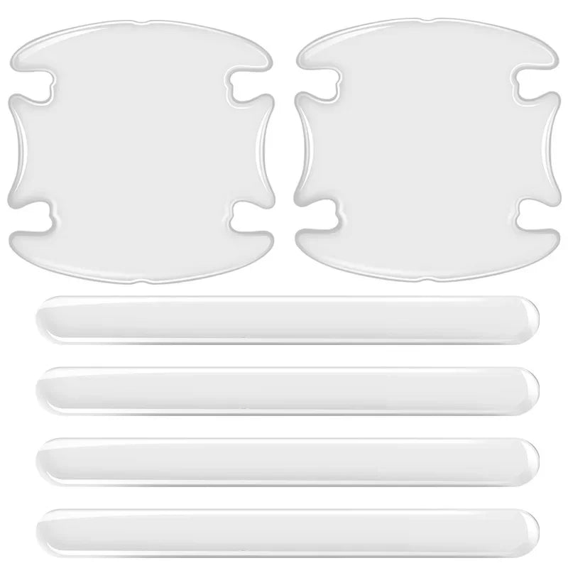 Car Door Handle Bowl Scratch Transparent Stickers Protective Invisible Silicon Rearview Mirror Anti-Collision Protection Strip