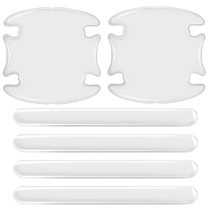 Car Door Handle Bowl Scratch Transparent Stickers Protective Invisible Silicon Rearview Mirror Anti-Collision Protection Strip