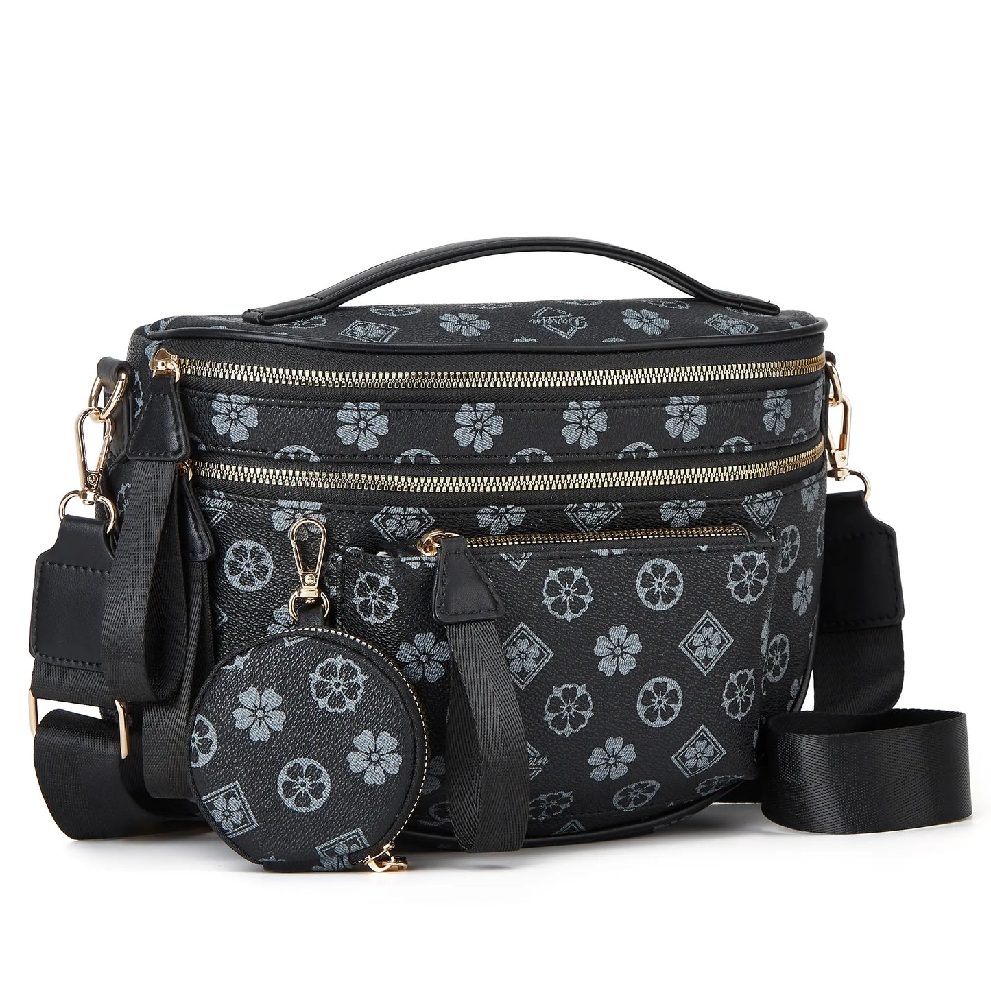 Spacious Checkered PU Leather Crossbody Bag Bum Bag Checkered Handbags Wallets for Women Summerwins