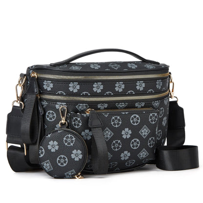 Spacious Checkered PU Leather Crossbody Bag Bum Bag Checkered Handbags Wallets for Women Summerwins