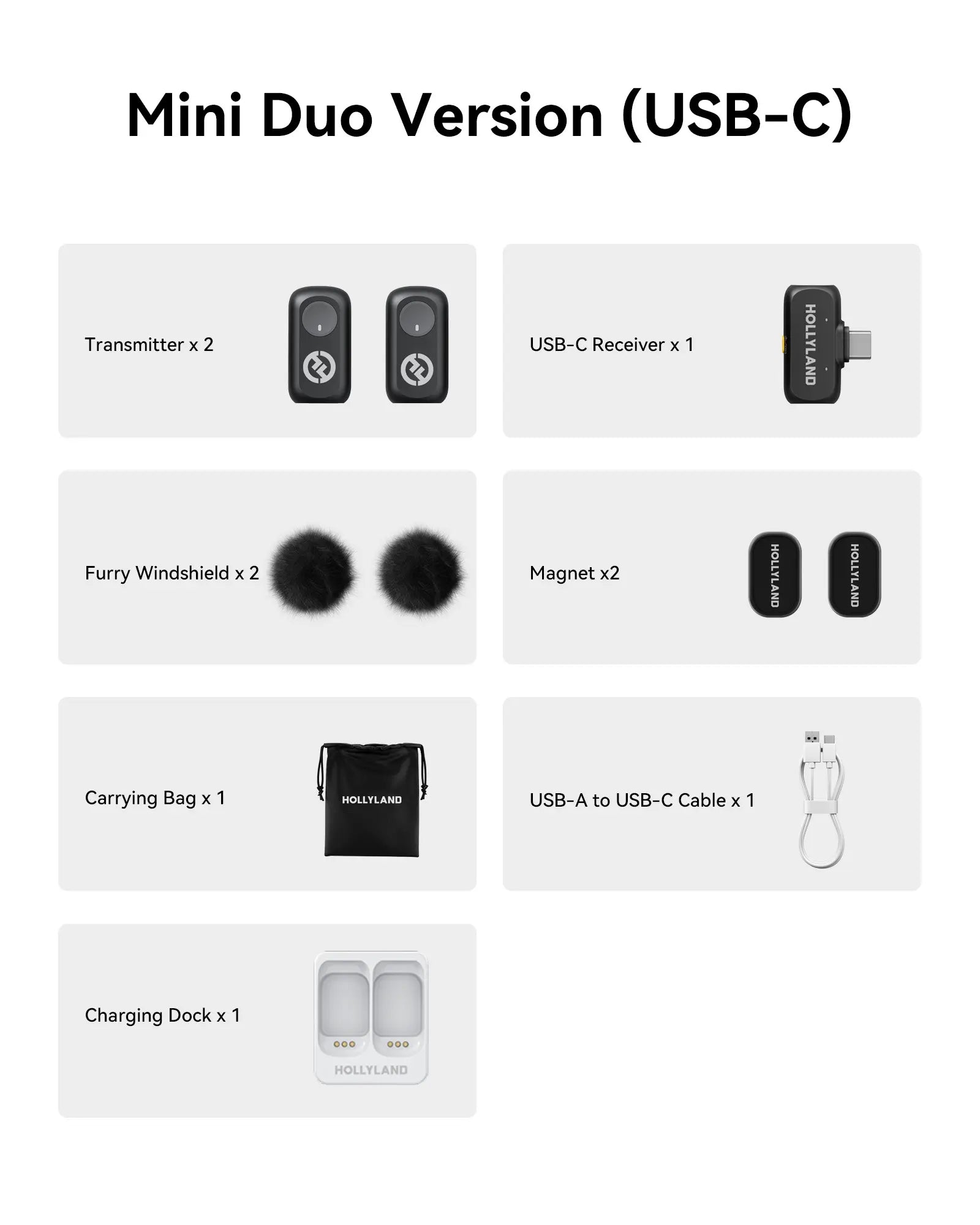 Hollyland Wireless Microphone LARK A1 USB-C for Iphone & Android 45Khz/24Bit, Magnetic Mini Mic for Podcast, Vlogging