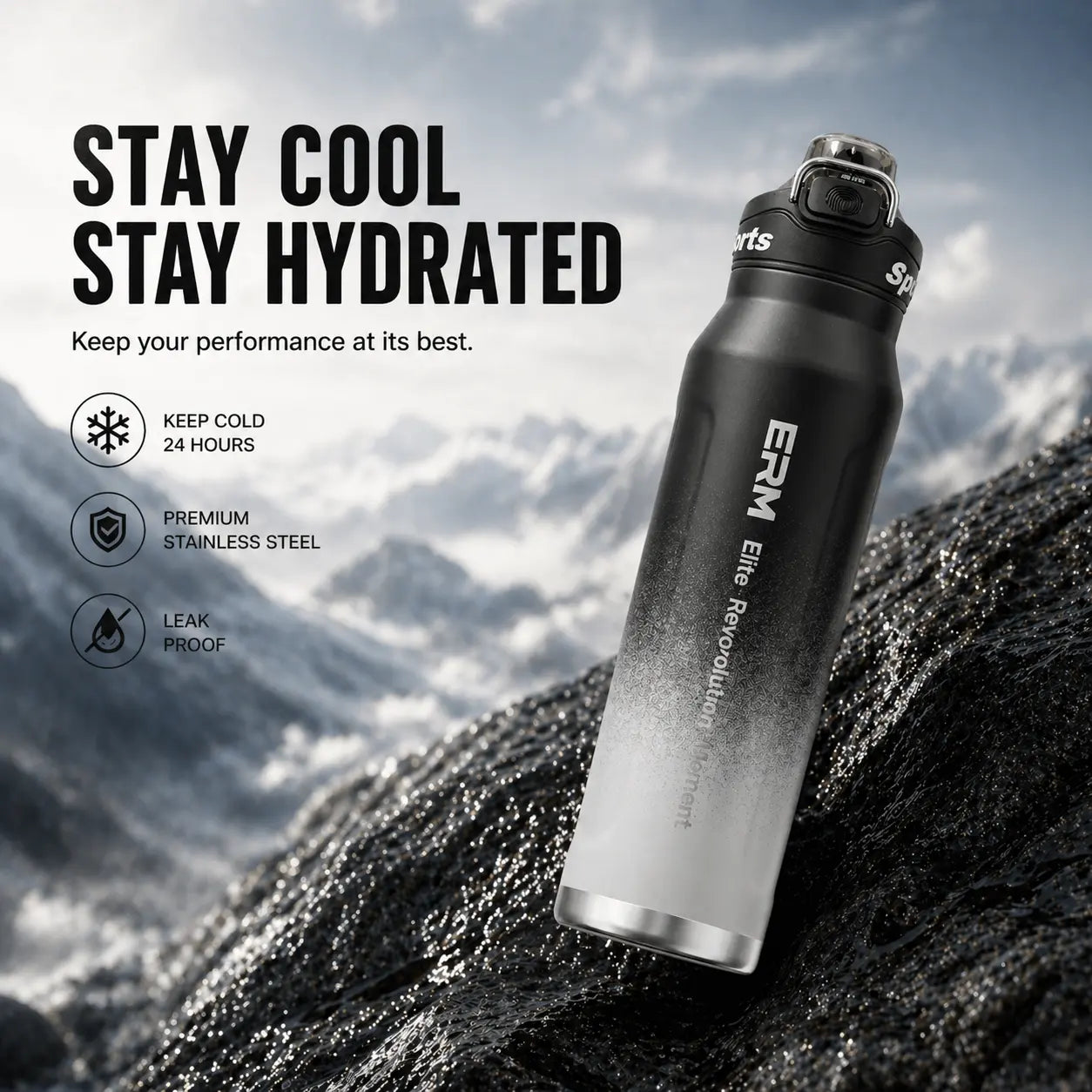 32/50Oz Vacuum Insulated Water Tumbler Bottle, Sturdy Beverage, Stylish,Portable & Leak-Proof, 2-In-1 Straw Lid, 12H Hot & 24H Cold, Stainless Steel Sports Drinkware for Gym, Office & Outdoor Enthusiasts