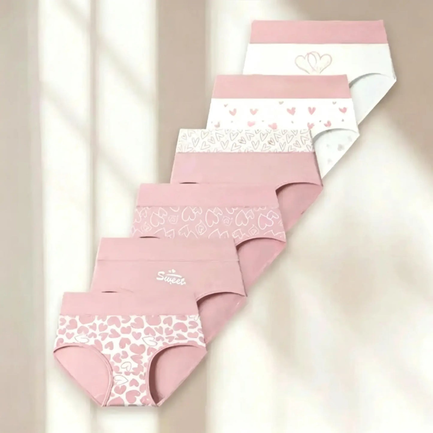 Women'S Cotton Panties 6-Pack, High Waist Printed Briefs with Tummy Control, Comfy Lingerie for Everyday & Postpartum Wear