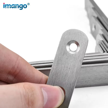 Stainless Steel 90 Degree Angle Bracket Corner Brackets Joint Bracket Fastener Furniture Door Cabinet Screens Wall with Screws