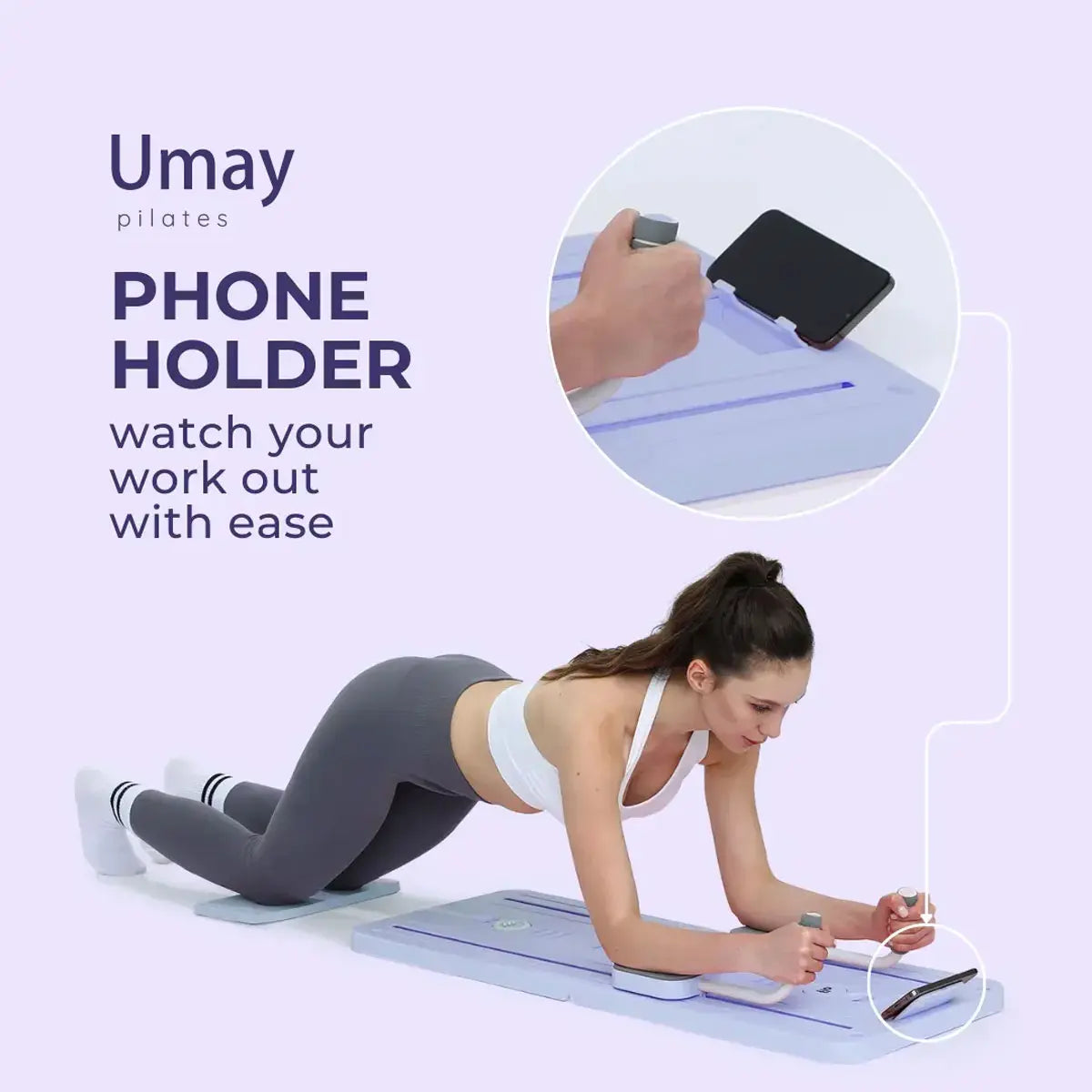 A1 Pilates Board with Yoga Socks - Pilates Equipment Set, Multifunctional Foldable Home Pilates Board, 5-In-1 Pilates Skateboard，Summer Wins Summerwins