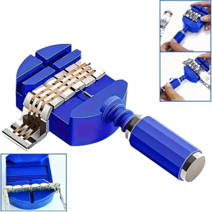 Watch Link Removal Kit, Watch Band Adjustment Strap Pin Removal Tool Kit, Watch Chain Sizing Tool , Spring Bar Tool, Hammer
