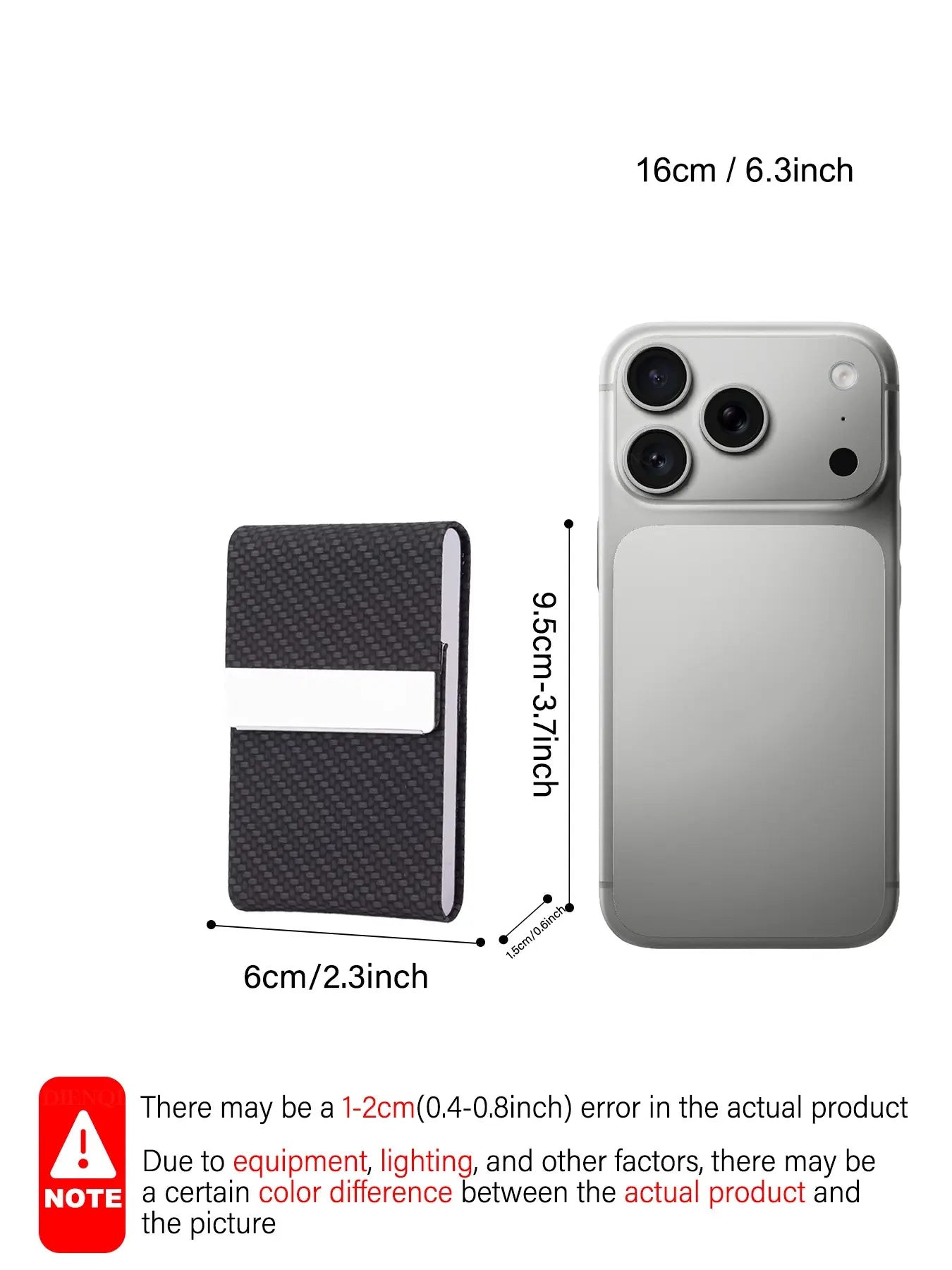 Carbon Fiber Pattern RFID Blocking Slim Metal Money Clip Wallet, Anti-Skimming Card Holder, Daily Use for Men and Women, anti Theft Wallet, Rfid Blocking Wallets