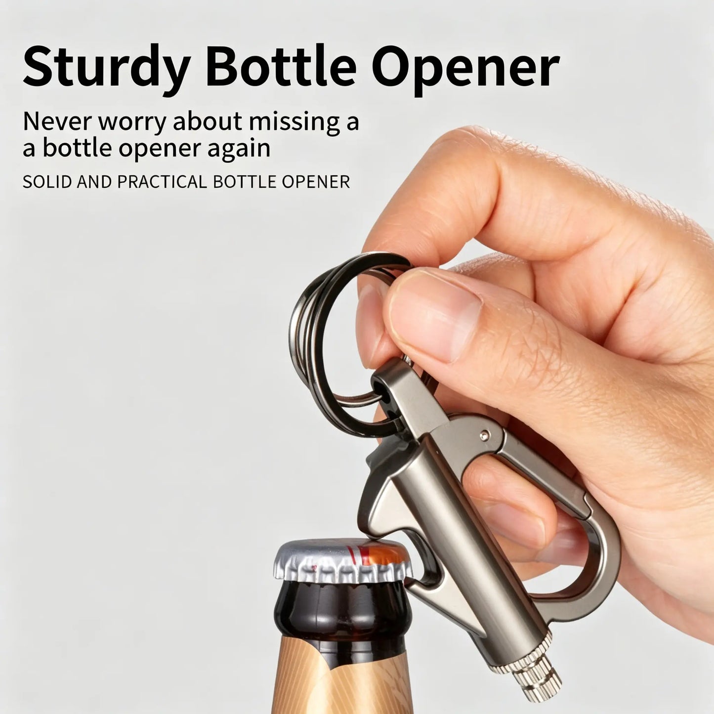 3-In-1 Flint Fire Starter Keychain - Waterproof, Windproof, Refillable Kerosene Permanent Match with Bottle Opener, Emergency Survival EDC Multitool for Camping, Hiking, Metal Gift for Men（Doesn'T Include Fuel）