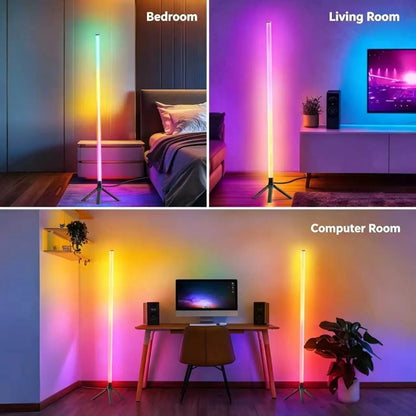 Triangular Floor Standing Light Fixture, Home Lighting, Cozy Decorative Ambiance Lighting for Bedroom