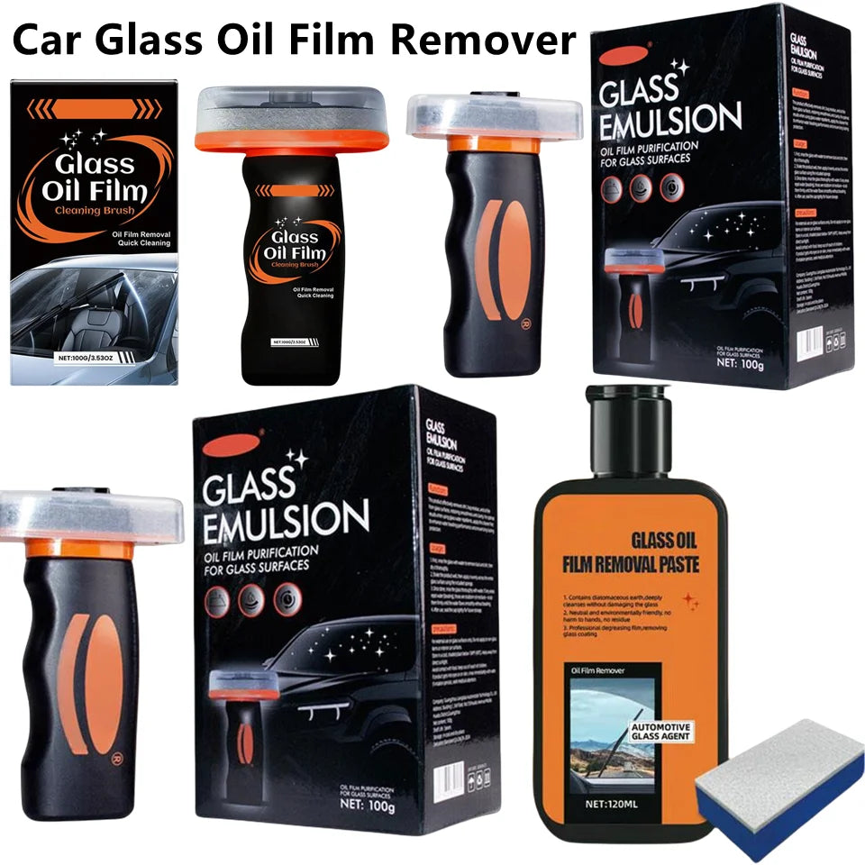 Car Glass Cleaner Gel & Foam Windshield Watermark Remover Anti-Fog Coating, Fast Cleaning Rainproof for Car Glass Windows