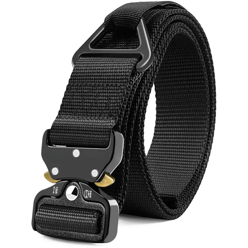 Men'S Tactical Belt, Rigger Belt, Utility Nylon Web Waist Work Belt for Men with V-Ring Quick-Release Buckle