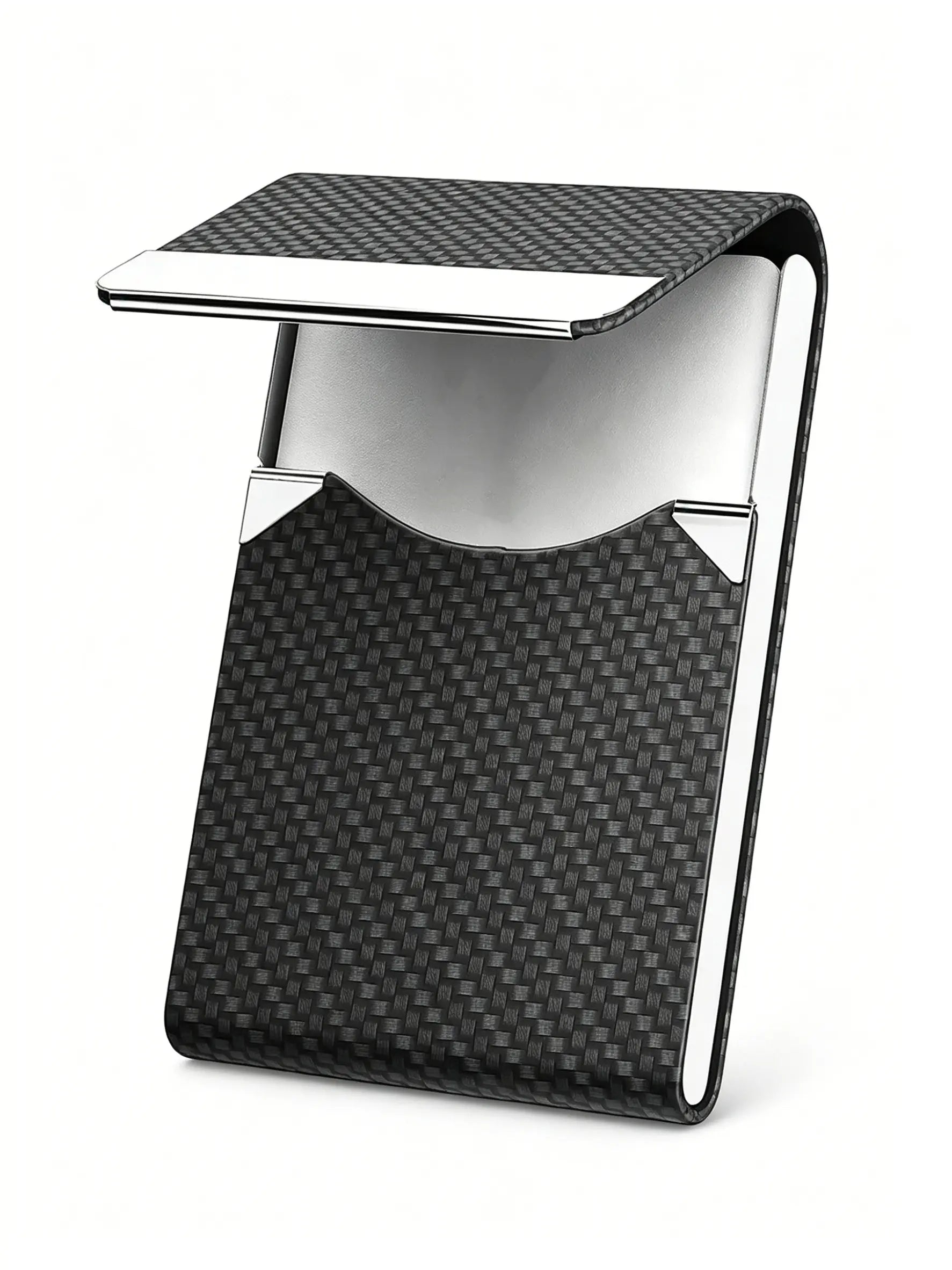 Carbon Fiber Pattern RFID Blocking Slim Metal Money Clip Wallet, Anti-Skimming Card Holder, Daily Use for Men and Women, anti Theft Wallet, Rfid Blocking Wallets