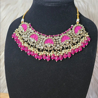 Traditional Indian Pakistani Desi Necklace Earrings Tikka Set