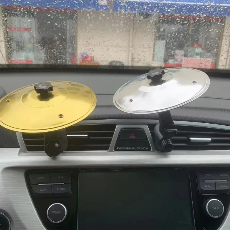 Clip-On Mini Air Vent Musical Drum, Alloy Saucer Car Car Dashboard Cymbal Air Outlet Stainless Steel Drum Cymbal Easy to Install