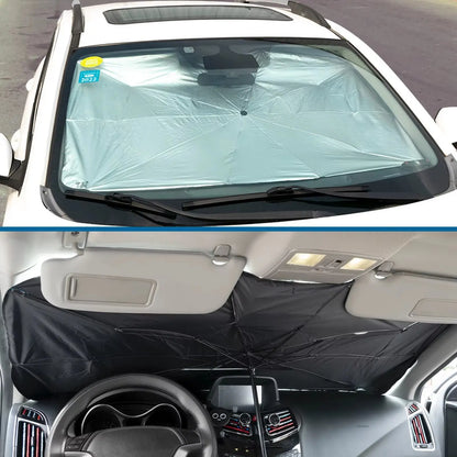 Foldable Windshield Car Sunshade - Portable UV Protection Umbrella, Heat-Blocking Cooling Accessory for Cars, SUV Vehicle Sunshades, Suv Vehicle Sunshade