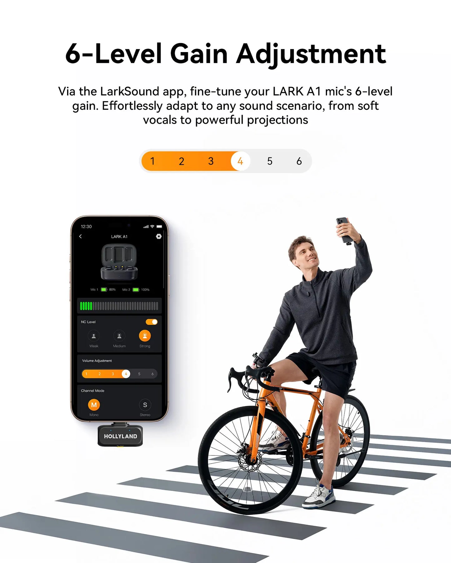 Hollyland Wireless Microphone LARK A1 USB-C for Iphone & Android 45Khz/24Bit, Magnetic Mini Mic for Podcast, Vlogging