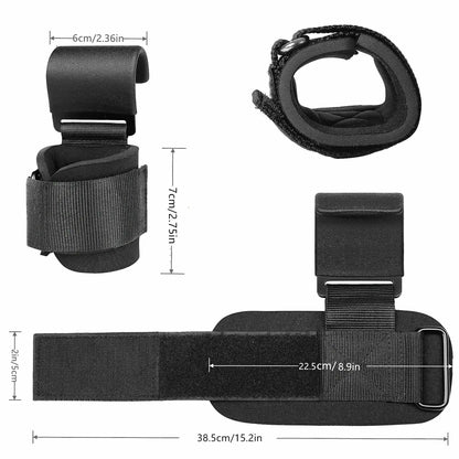 Weight Lifting Hooks, 2/4 Counts Heavy Duty Lifting Wrist Straps, Pull Ups Deadlift Straps, Weight Lifting Grips for Home Gym