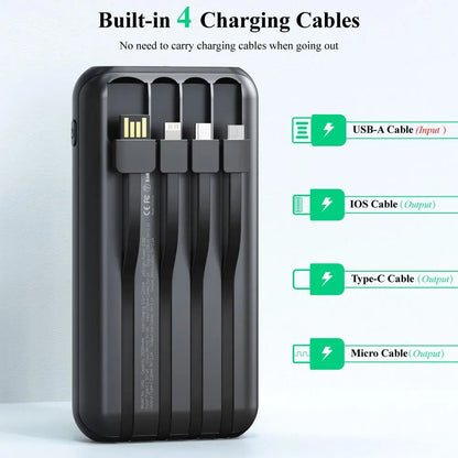 20000Mah Solar Powered Power Bank, 1 Count Large Capacity Mobile Phone Charger with 3 Outputs & 1 Input, Compatible with Iphone, Galaxy, Ipad & Other Electronic Products, Stocking Fillers Gift