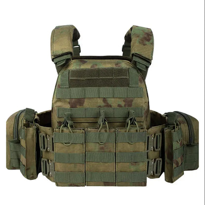 YAKEDA VT-6031-6 Active Tactical Chest Vest, 600D Polyester Tactical Gear, Protective Equipment for Sports Activities