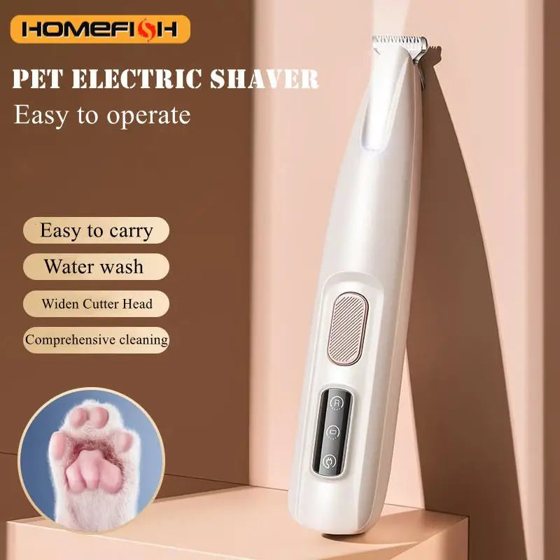 Pet Grooming Equipment Puppy Hairdressing Blades Cat Paw Electric Shaver Dog Trimmer Clipper Hair Cutting Tool with LED Light