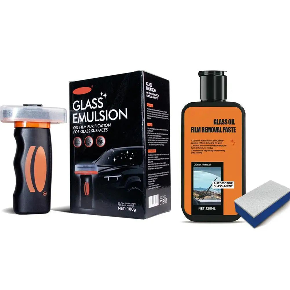 Car Glass Cleaner Gel & Foam Windshield Watermark Remover Anti-Fog Coating, Fast Cleaning Rainproof for Car Glass Windows