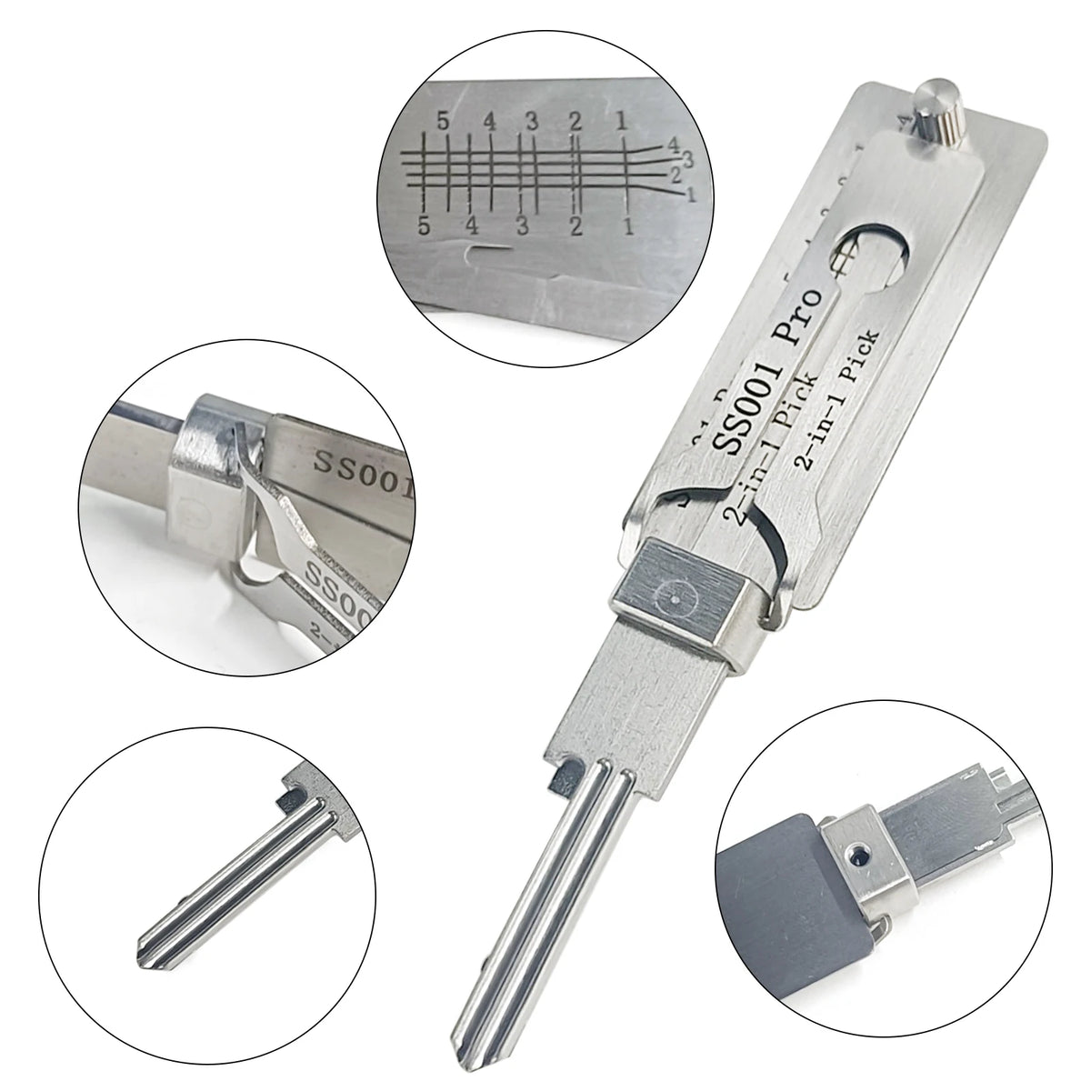 Stainless Steel Key Decoder Precision Hook and Pickup Hand Tool O-Ring Pickup Repair Kit Available Hook Hand Measuring Tool Kits