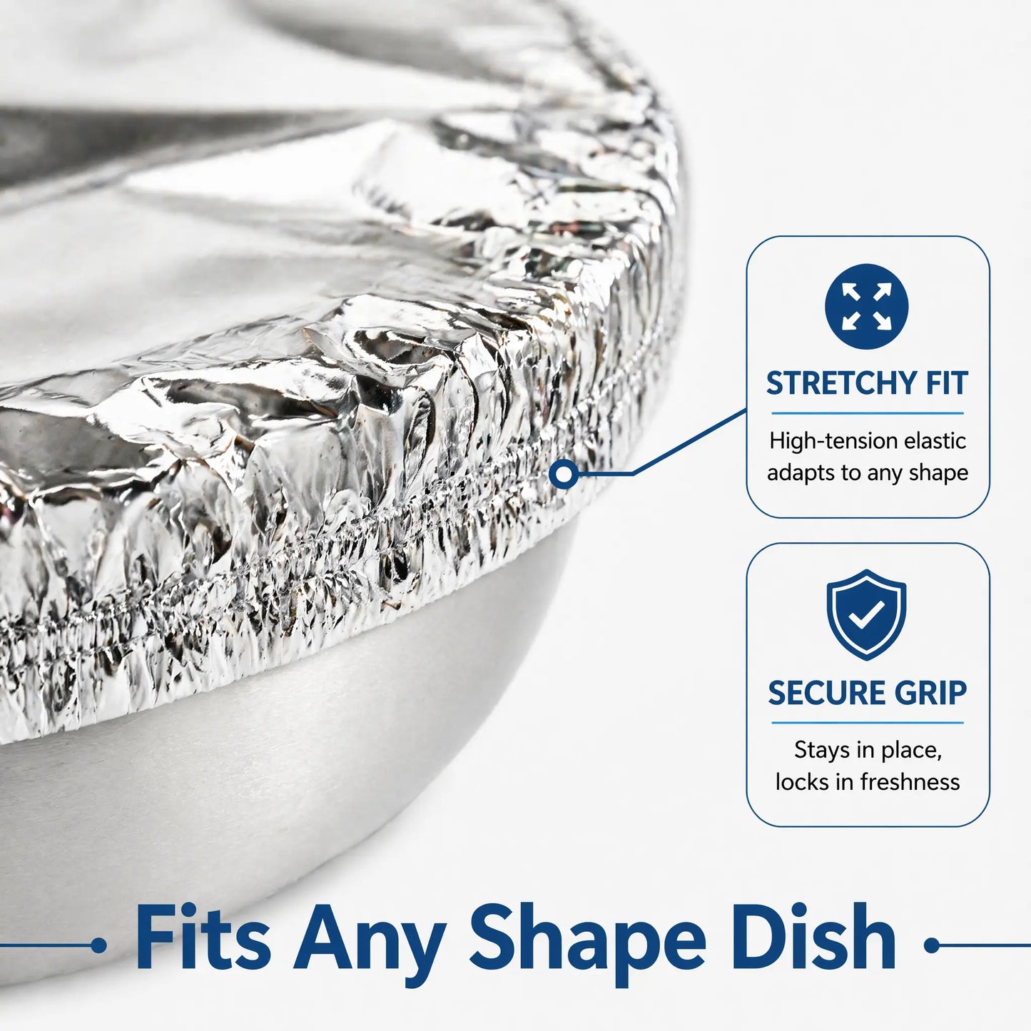 Thickened Aluminum Foil Food Warmer Cover, Reusable Thermal Insulation Cookware Cover for Kitchen Dining Table, Heat-Retaining, Freshness-Preserving, Dustproof, Fits All Bowls, Plates & Containers