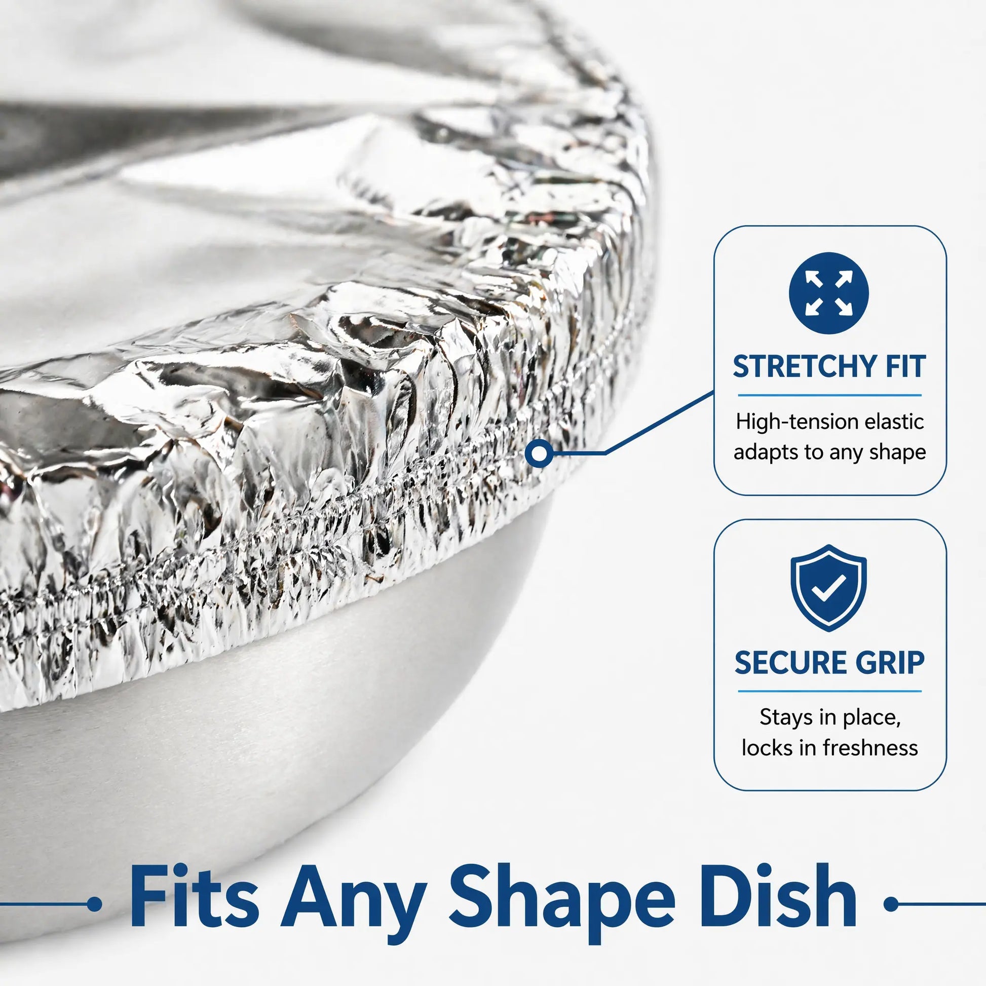 Thickened Aluminum Foil Food Warmer Cover, Reusable Thermal Insulation Cookware Cover for Kitchen Dining Table, Heat-Retaining, Freshness-Preserving, Dustproof, Fits All Bowls, Plates & Containers