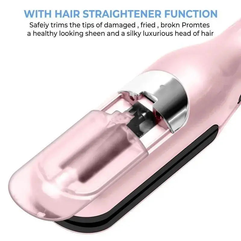 Cordless Split End Trimmer – Instantly Revive Dry, Frizzy, or Curly Hair without a Clumsy Trip to the Salon. This Pink Tool Gently Seals Split Ends at Home, Leaving Your Mane Healthier with Every Pass.