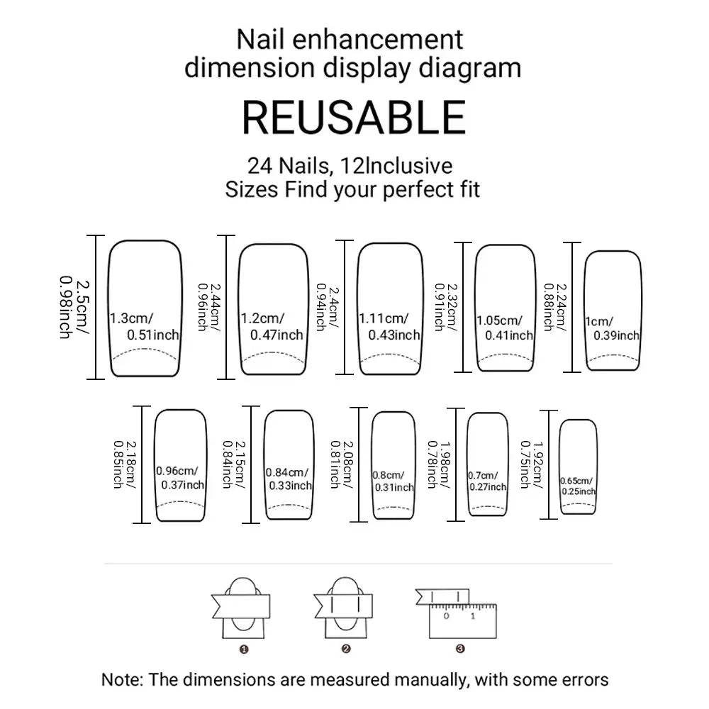 24Pcs Square Medium-Length Nails, Gradient Nude Fake Nails, Reusable, Beginner-Friendly, Includes Jelly Glue and Nail File, Nail Manicure Kit, Nail Designs, Nail Kit Set