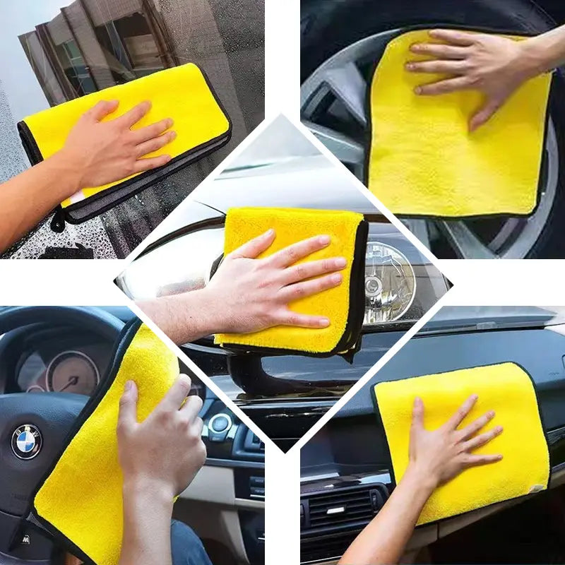 10Pcs Microfiber Drying Towel Cart Detailing Cloth Super Absorbent Scratch Free & Lint Free Car Cleaning Supplies Car Wash Accessories