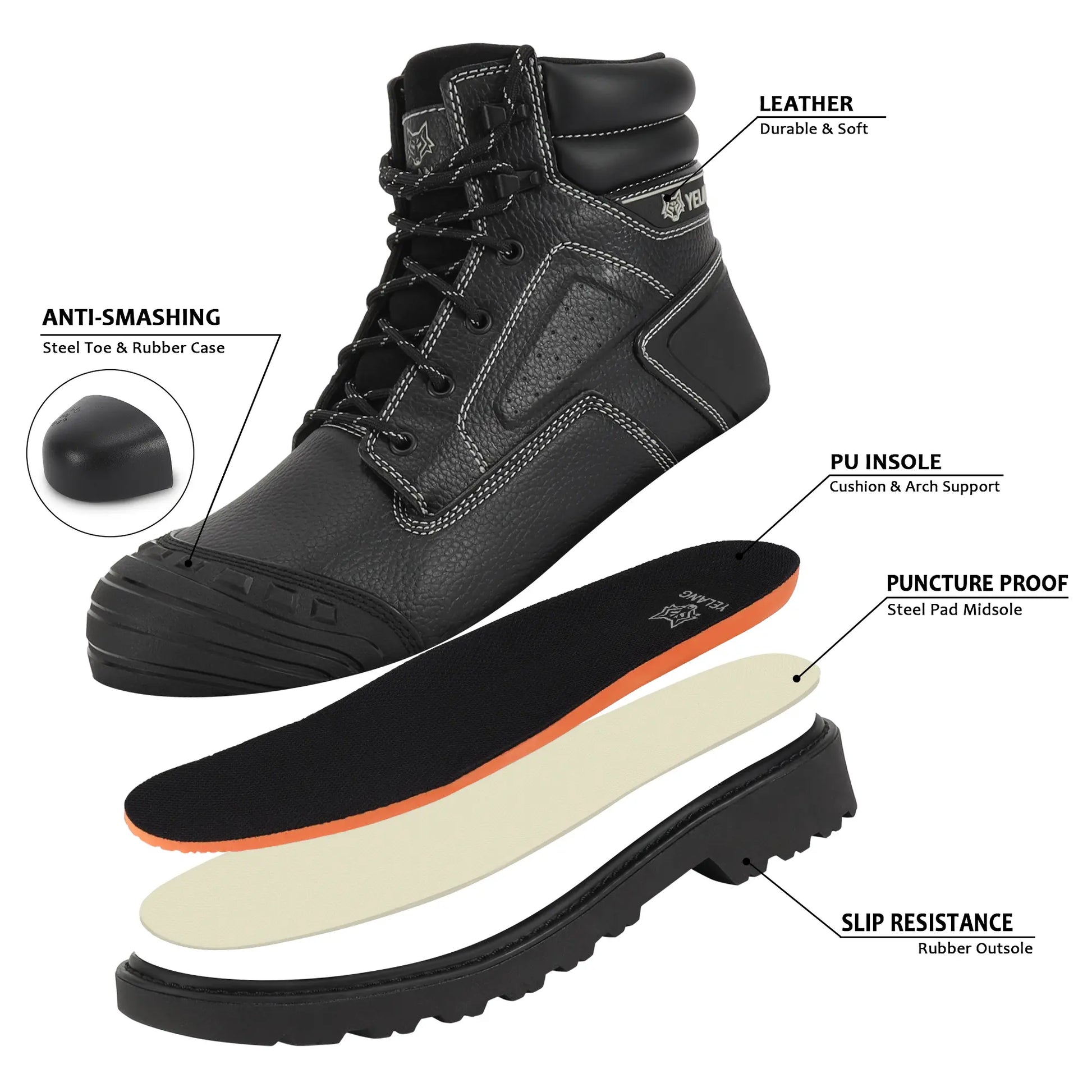 Waterproof Steel Toe Work Boots