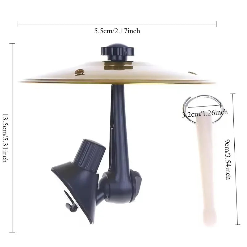 Clip-On Mini Air Vent Musical Drum, Alloy Saucer Car Car Dashboard Cymbal Air Outlet Stainless Steel Drum Cymbal Easy to Install