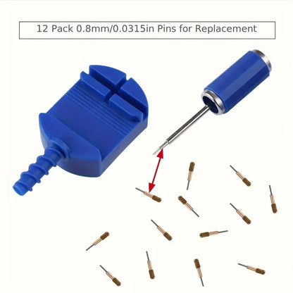 Watch Link Removal Kit, Watch Band Adjustment Strap Pin Removal Tool Kit, Watch Chain Sizing Tool , Spring Bar Tool, Hammer
