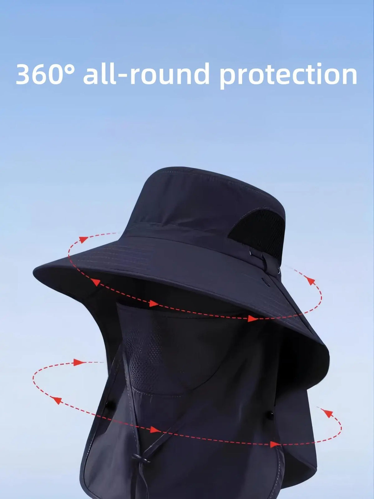 Men'S Summer UV Protection Wide Brim Fishing Hat, Outdoor Sunshade Cap for Hiking & Fishing, Breathable Quick-Dry Fashionable Lightweight Sun Hat, Sun Bucket Hat, Adjustable Sun Cap, Sunscreen Hat