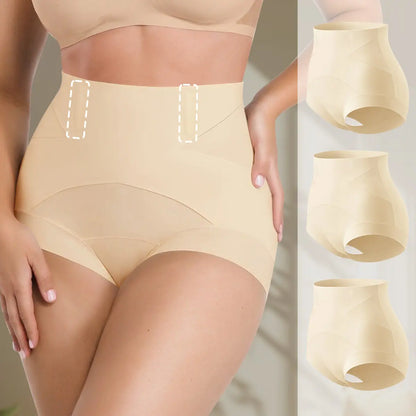 Morelect 1/3/4 Pcs Women'S High Waist Panties, Front Crisscross Design with Gentle Shaping Effect, Breathable Lightweight for Daily Comfort, Stay-Put Boned Waistband, Everyday Soft Briefs.