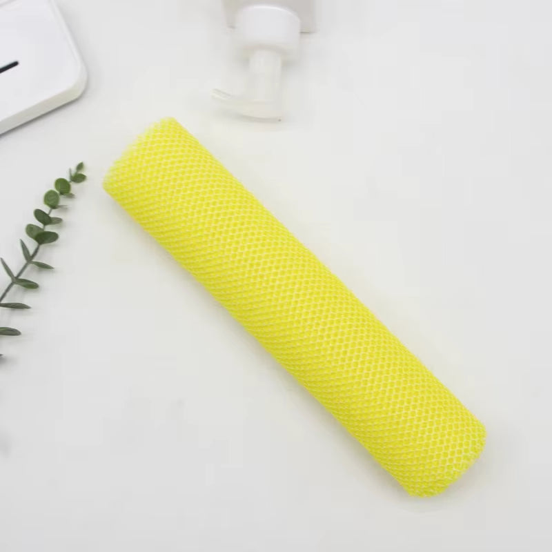 Mesh African Net Bath Sponge Water-Absorbent Long Strip Shower Scrubber Quick Foaming Lightweight Exfoliating Bath Towel