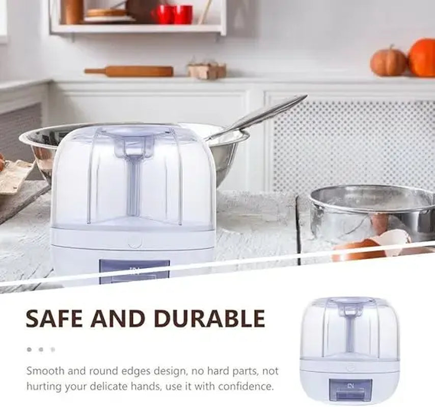 6-Grid 360° Rotating Grain Storage Container Dispenser with 1-Click Output, Kitchen Utensils for Rice, Small Grains and Beans