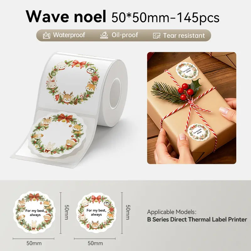 NIIMBOT Labels for B-Series Thermal Label Printer, Thermal Label Tape for Marson Jar/Bakery/Grocery/Barcode/Return Address/Small Business,Back to School,Back to School Haul