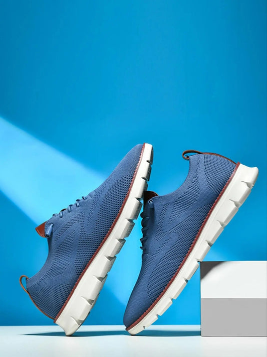 Men'S Solid Color Mesh Breathable Lightweight Walking Shoes, Casual Comfortable Sports Shoes, All-Match Sneakers for Daily Wear, Gym Shoes, Knitted Running Shoes, Sporty Running Shoes, Running Athletic Shoes