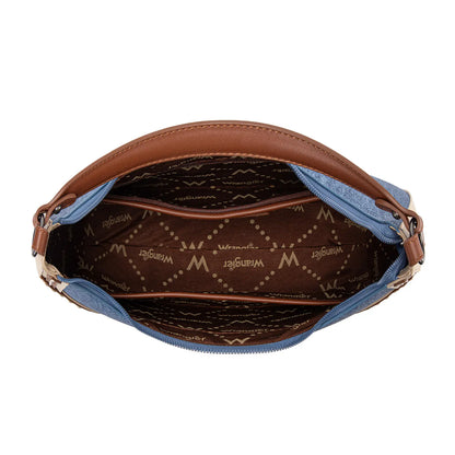 Wrangler Western Contrast Stitch Chevron Hobo Shoulder Bag