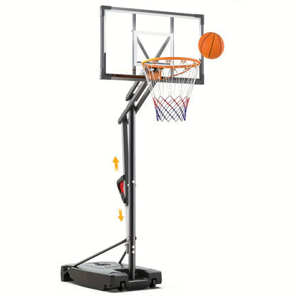 DAYAGO Portable Basketball Hoop System, 8.5 FT Height Adjustable Goal for All Ages with 33" Backboard and Wheels for Driveway & Indoor/Outdoor Play