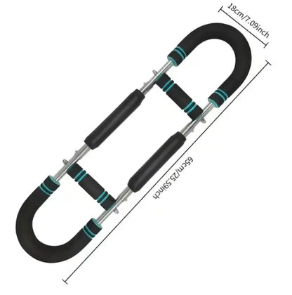 Arm Trainer , 60-110Lb Adjustable Chest Workout Equipment, Men'S Arm Strength Trainer, Portable Spring Resistance Power Twister Bar, for Home Workout Equipment Hand Grip Strengthener