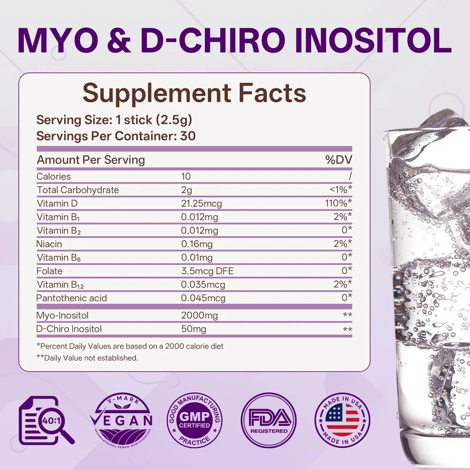 Lifefriend Hormone Balance Drink Mix for Women – Inositol Powder Strawberry Flavor Drink with 2000Mg Myo-Inositol + D-Chiro 40:1 Ratio, Vitamin D, Folate, Cycle Support, Energy & Mood