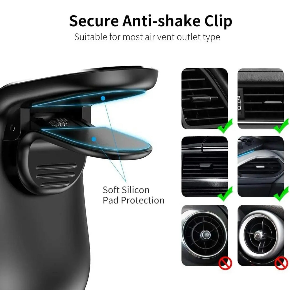Magnetic Phone Car Mount , GPS Cell Phone Holder for Car Air Vent Mount