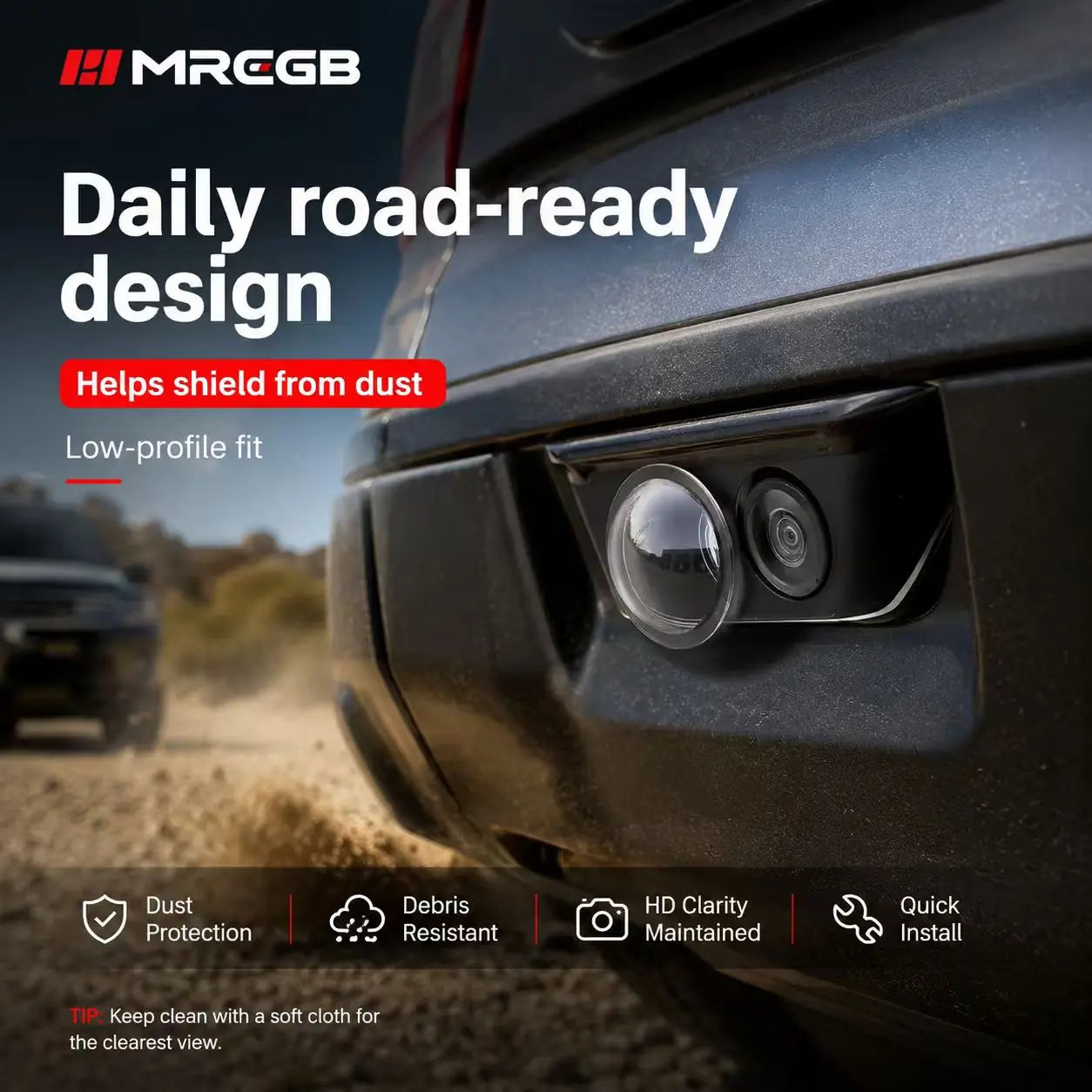 MREGB Car Camera Lens Cover. Universal 360 Panoramic View Rearview Mirror Style Backup Camera Protector. Weatherproof Anti-Scratch Reverse Parking Camera Guard Shield. Essential Auto Exterior Accessory for All Vehicles.