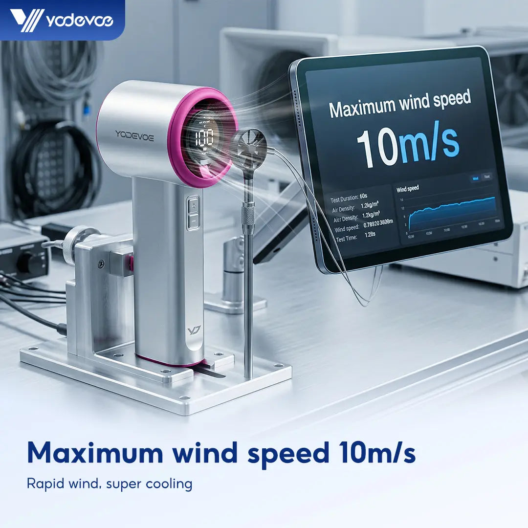 Yodevoethis Portable Handheld Turbine Fan Features 100 Speed Settings, a Built-In 4000Mah Battery, and a Runtime of up to 18 Hours. This 3-In-1 Rechargeable Handheld Fan Utilizes Turbine Cooling Technology and Is Suitable for Outdoor Activities.