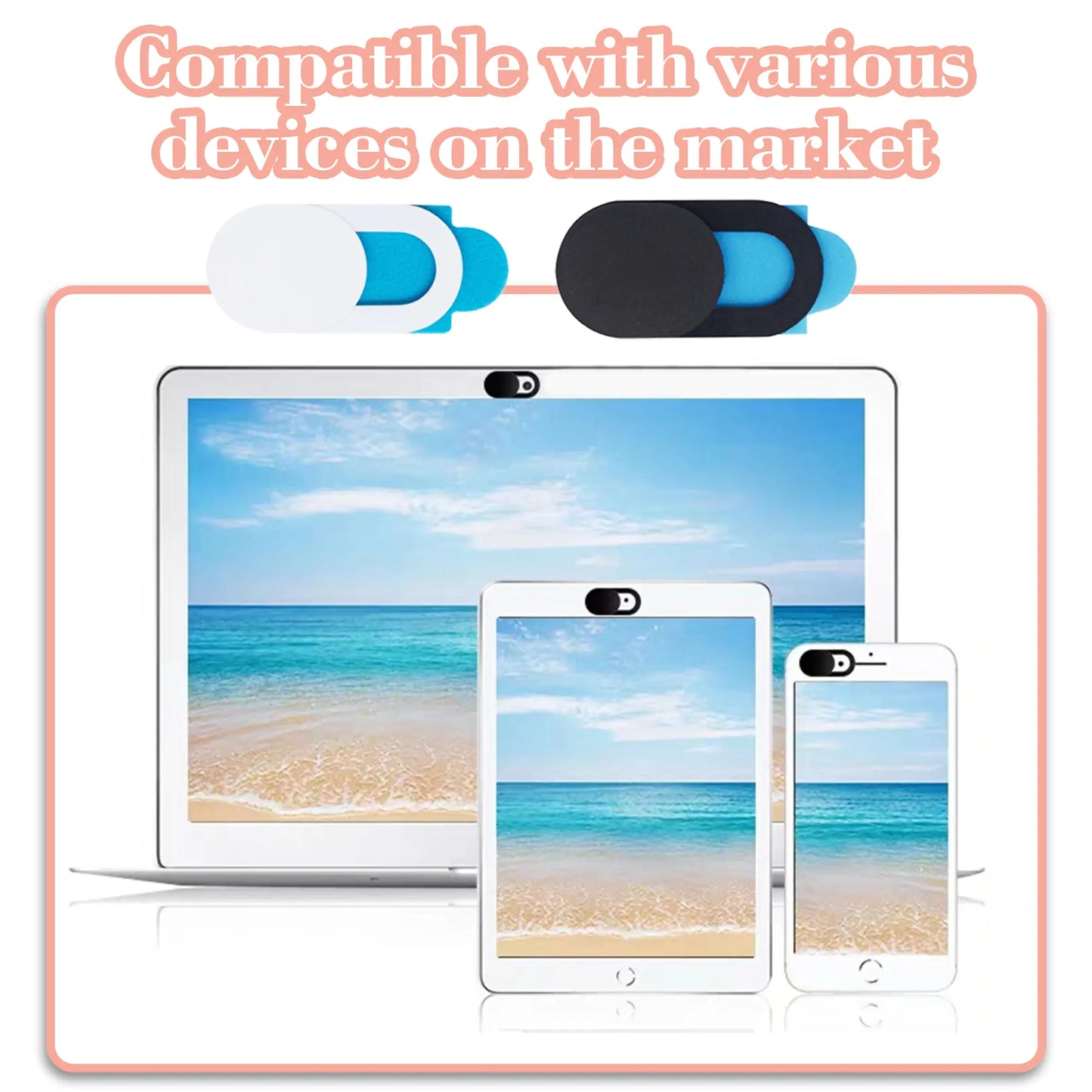 20 Counts Webcam Cover Slide, Camera Blocker for Home Privacy Security